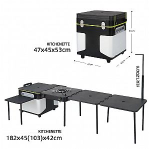 Portable Outdoor Camping Kitchen Box - Aluminum Lightweight - KASSICO